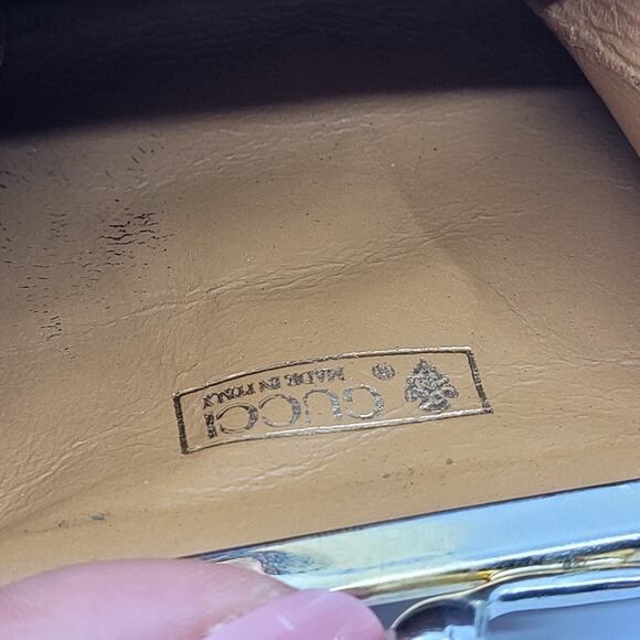 Gucci Coin Purse Vintage Kiss Clasp GG Brown Double Compartments Small - Picture 13 of 15